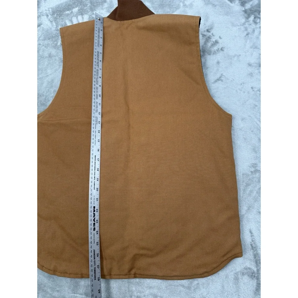 Carhartt Canvas Vest Mens Medium Brown Firm Insulated Work Quilted V01-BRN NWT